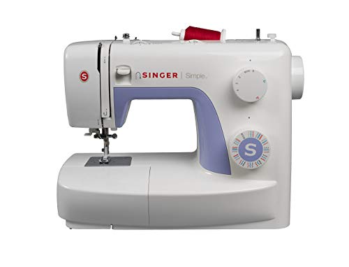Singer Simple 3232 Machine à Coudre Blanche/Mauve 32 Points Ajustables,