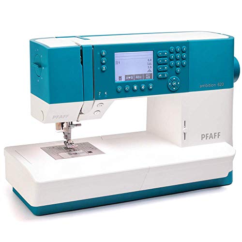 PFAFF Machine à Coudre Ambition 620, Plastique, Blanc, Bleu