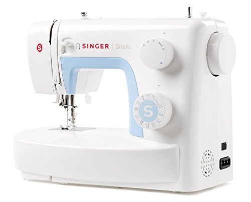 Singer Simple 3221 Machine à coudre Blanche/Bleue 21 Programmes, Taille