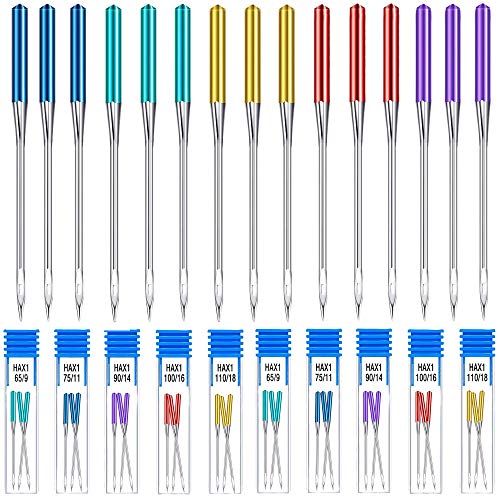 Aiguilles de Machine à Coudre 30Pcs, Universelles Régulière Standard Aiguilles