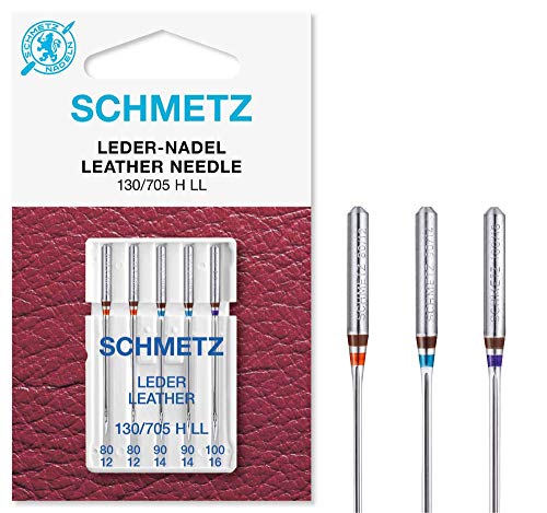 SCHMETZ Aiguilles pour machines à coudre | 5 Aiguilles Cuir