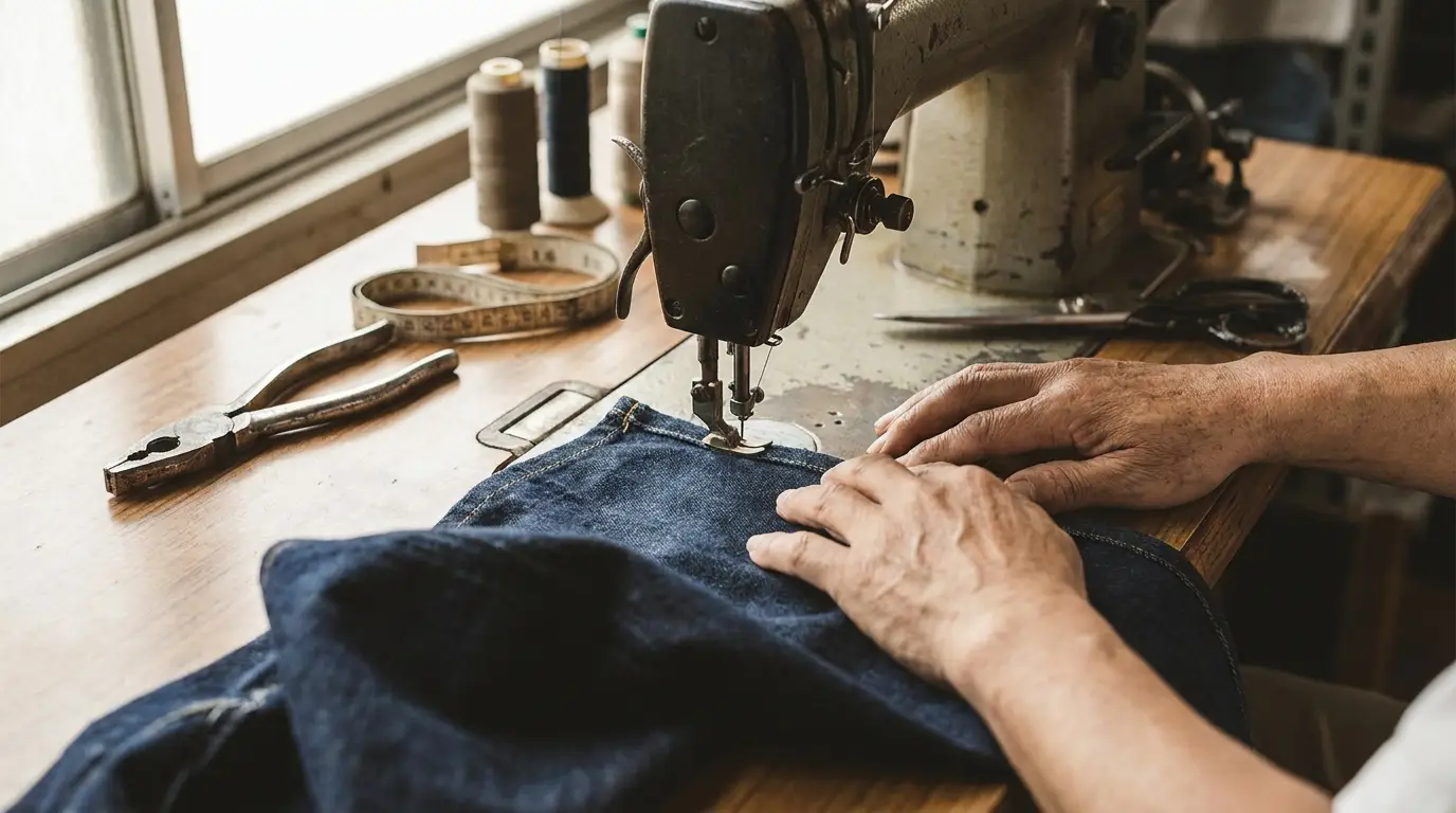 Photo d'illustration : machine à coudre dans un atelier de couture