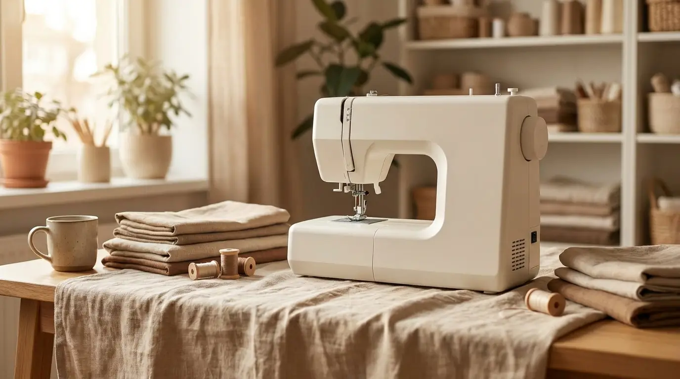 Photo d'illustration : machine à coudre dans un atelier de couture