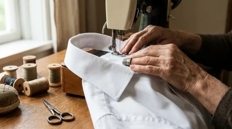 Coudre une chemise : col, pied de col et poignets