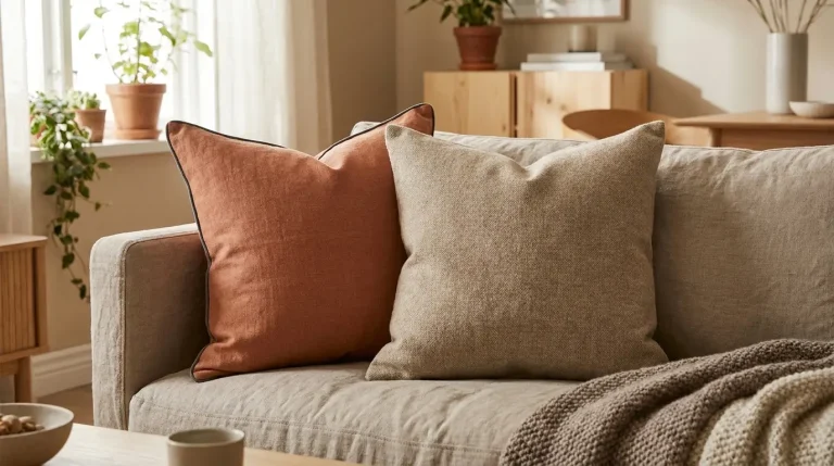 Coudre un coussin : housse simple, zippée ou portefeuille