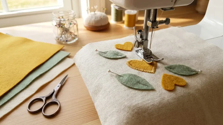 Broderie machine sur feutrine et appliqué : créer ses motifs