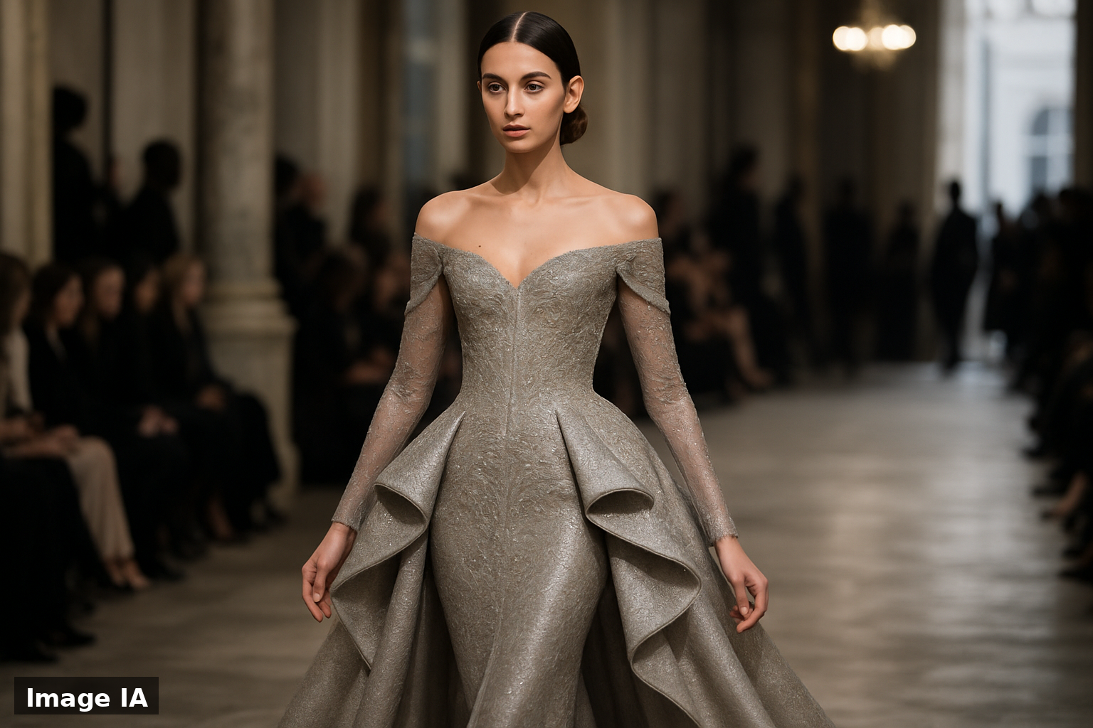 26 silhouettes, 3 volumes architecturaux, la couture de Rami Al Ali fait fureur, ce détail surprend