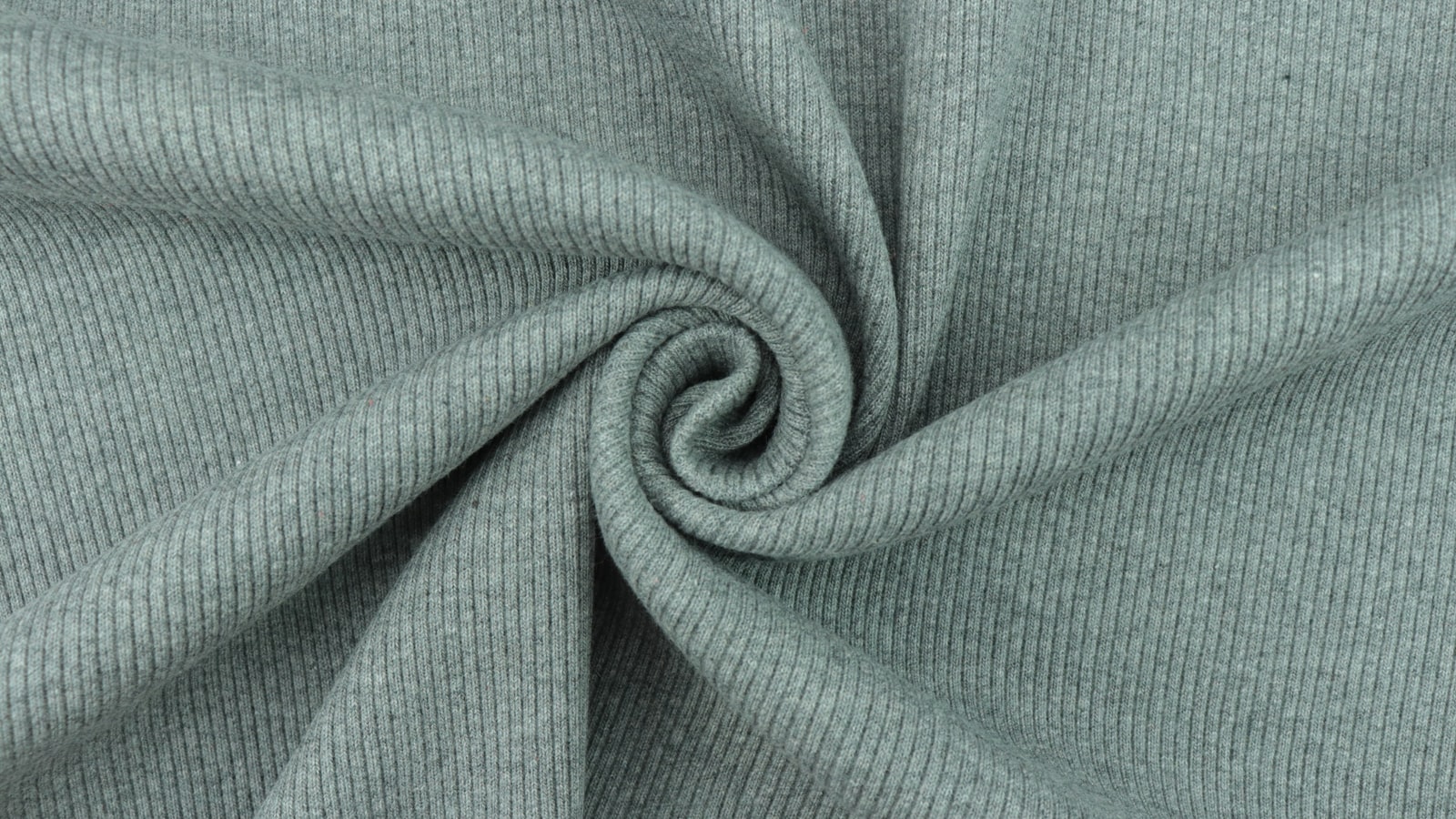 Jersey côtelé gris enroulé en spirale, la maille pour laquelle une surjeteuse est faite