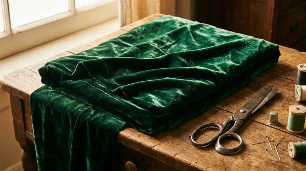 Coudre le velours à la machine : sens du poil, aiguille et pied pour un tissu qui glisse